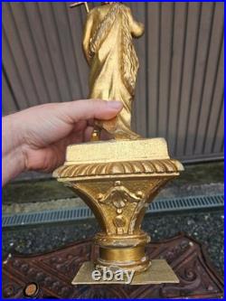 Antique Saint John baptist sculpture statue wood gold gilt 19thc religious