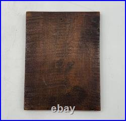 Antique Saints Icon Cathedral 19th Century Wood Panel 5.1x3.9 Religious Art Antique Saints Icon Cathedral 19th Century Wood Panel 5.1x3.9 Religious Art