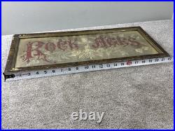 Antique Sampler Needlework Rock Of Ages Motto Wooden Framed Religious Victorian