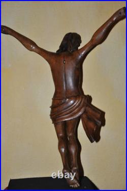 Antique Sculpture Christ Jesus In Boxwood Patina Statue Religious Rare Old 17th