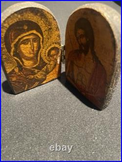 Antique Silver 950 Religious Travel Icons