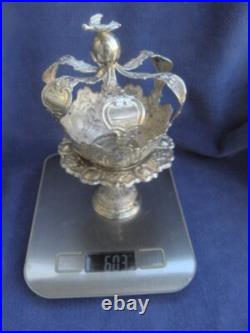 Antique Silver Portuguese Religious Crown Couronne for Virgin Mary