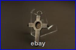 Antique Silver Religious Reliquary Cross 19th Century