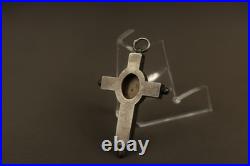 Antique Silver Religious Reliquary Cross 19th Century