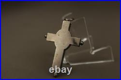 Antique Silver Religious Reliquary Cross 19th Century