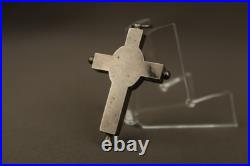 Antique Silver Religious Reliquary Cross 19th Century