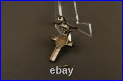 Antique Silver Religious Reliquary Cross 19th Century