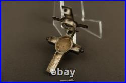 Antique Silver Religious Reliquary Cross 19th Century