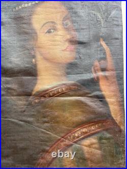 Antique Spanish Colonial Oil Painting Santa Susana Virgin Martyr Original