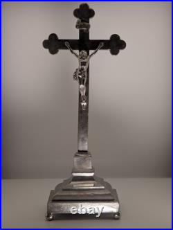 Antique Standing Crucifix Altar Tabletop Cross Germany Larger Size
