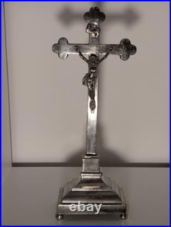 Antique Standing Crucifix Altar Tabletop Cross Germany Larger Size
