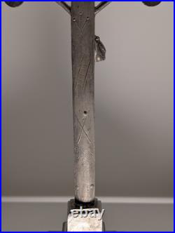 Antique Standing Crucifix Altar Tabletop Cross Germany Larger Size