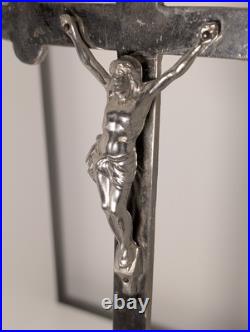 Antique Standing Crucifix Altar Tabletop Cross Germany Larger Size