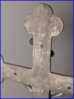 Antique Standing Crucifix Altar Tabletop Cross Germany Larger Size