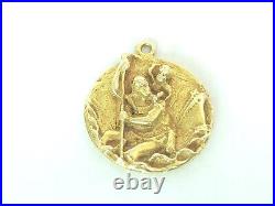 Antique Star of David 14k Yellow Gold Pendant Charm