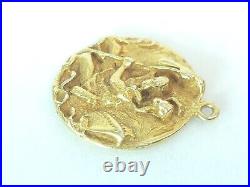 Antique Star of David 14k Yellow Gold Pendant Charm