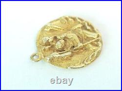 Antique Star of David 14k Yellow Gold Pendant Charm