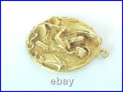 Antique Star of David 14k Yellow Gold Pendant Charm