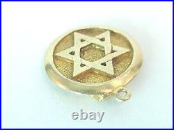 Antique Star of David 14k Yellow Gold Pendant Charm