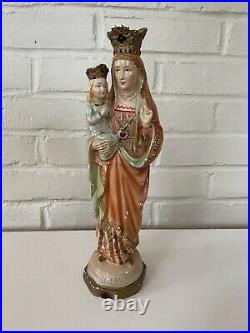 Antique Statue 12 Saint Anne De Beaupre HTF Catholic Religious Italy Depositato