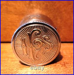 Antique Sterling Silver Swift & Fisher Priest Anointing Ring 26.1 grams Size 11