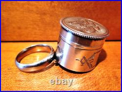 Antique Sterling Silver Swift & Fisher Priest Anointing Ring 26.1 grams Size 11