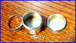 Antique Sterling Silver Swift & Fisher Priest Anointing Ring 26.1 grams Size 11