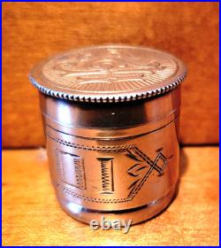 Antique Sterling Silver Swift & Fisher Priest Anointing Ring 26.1 grams Size 11