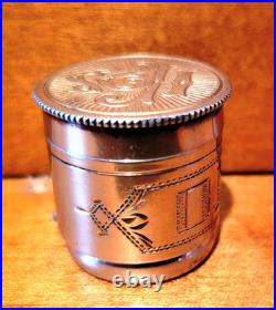 Antique Sterling Silver Swift & Fisher Priest Anointing Ring 26.1 grams Size 11