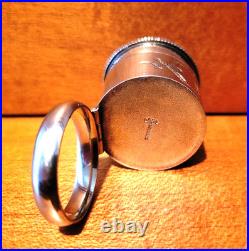 Antique Sterling Silver Swift & Fisher Priest Anointing Ring 26.1 grams Size 11