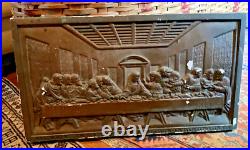 Antique THE LAST SUPPER Plaster Relief Religious from a Church 26 by 14 Antique THE LAST SUPPER Plaster Relief Religious from a Church 26 by 14