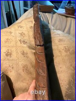 Antique Tall crowned praying Wooden Woman Hand Carved Statue Religious Art Antique Tall crowned praying Wooden Woman Hand Carved Statue Religious Art