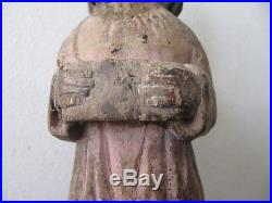 Antique Treen Carved Wooden Saint or Religious Figure