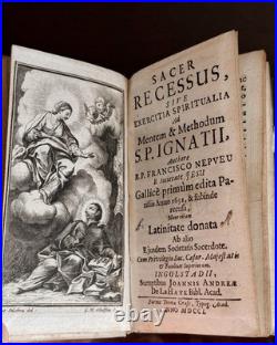 Antique Vellum 1750 Latin Religious Breviary roman catholic book