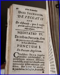 Antique Vellum 1750 Latin Religious Breviary roman catholic book