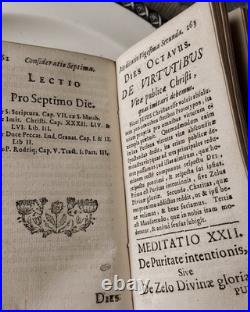 Antique Vellum 1750 Latin Religious Breviary roman catholic book