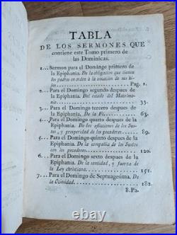 Antique Vellum Bound 1789 Theology Book of Sermons in Spanish Dominican Sisters