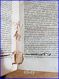 Antique Vellum Bound 1789 Theology Book of Sermons in Spanish Dominican Sisters