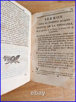 Antique Vellum Bound 1789 Theology Book of Sermons in Spanish Dominican Sisters