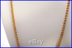 Antique Victorian 1870s 14k Yellow Gold CROSS 24 ROSARY Necklace 22g