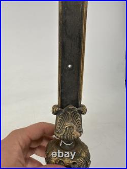 Antique Victorian 19th Century 27 Religious Church Altar Cross Hammered Brass