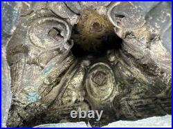 Antique Victorian 19th Century 27 Religious Church Altar Cross Hammered Brass