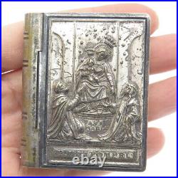 Antique Victorian 2-Tone Ave Maria B. V. Di Pompei Rosary Book Box