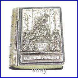 Antique Victorian 2-Tone Ave Maria B. V. Di Pompei Rosary Book Box