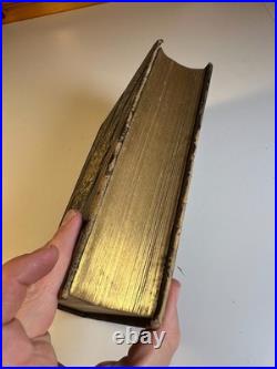 Antique Victorian Book Work-Days of God Morris Religious Science Bible Leather