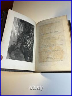 Antique Victorian Book Work-Days of God Morris Religious Science Bible Leather