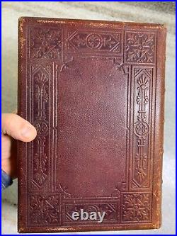 Antique Victorian Embossed Ornate Gilded Gilt Book LIBRARY OF RELIGIOUS POETRY