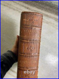 Antique Victorian Embossed Ornate Gilded Gilt Book LIBRARY OF RELIGIOUS POETRY