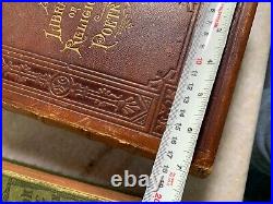 Antique Victorian Embossed Ornate Gilded Gilt Book LIBRARY OF RELIGIOUS POETRY