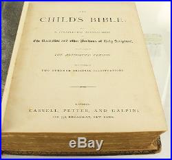 Antique Victorian Religious Book The Childs Bible Cassell Petter Galpin London